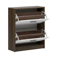 Zapatero Nepo Plus 70 cm con 2 puertas roble noble/blanco