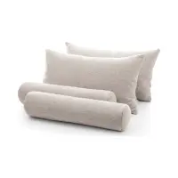 Juego de almohadas de cama Zalea beige