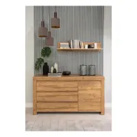 Cómoda Holten 156 cm con armario y 3 cajones roble waterford