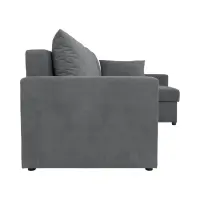Sofá rinconera universal Przemek IV con función de cama y contenedores gris