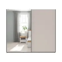 Armario de puertas correderas Tetrix 220 cm con espejo cachemira