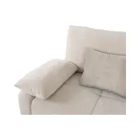 Sofá de tres plazas Hello convertible con arcón beige claro