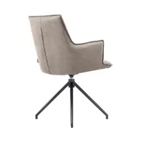 Silla tapizada Osaka giratoria ecopiel taupe