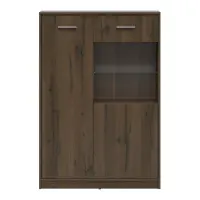 Vitrina Nepo Plus 90 cm con 2 puertas roble noble