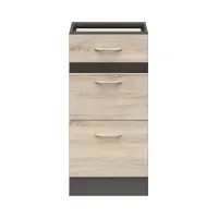 Mueble bajo de cocina Junona Line 40 cm con cajones roble sonoma