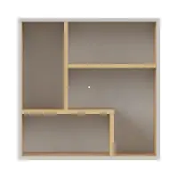 Estante de pared Nandu 56 cm gris claro/roble polaco