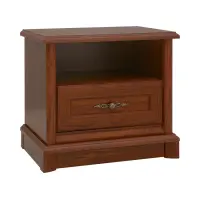 Mesita de noche Kent 56 cm con cajón castaño