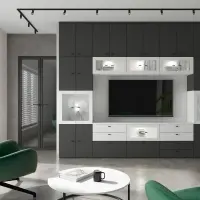 Комод System 64 с 2 ящиками графитовый