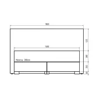 Cama continental Reve 160x200 con contenedor verde claro