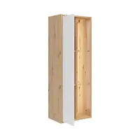 Estantería Gap 47 cm con puertas y 3 estantes roble artisan/blanco