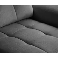 Sofá rinconera izquierdo Ariado plegable con arcón terciopelo gris