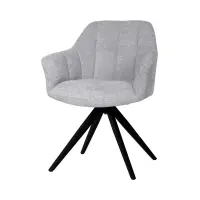 Silla tapizada Chort giratoria gris