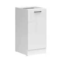 Mueble bajo de cocina Junona Line 50 cm derecho brillo tiza