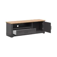 Mueble RTV Tolmin 150 cm con puertas y cajón grafito/roble artisan