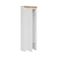 Estantería Holten 67 cm con puertas blanco brillo