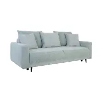 Sofá de tres plazas Larisa 2 convertible con arcón de chenilla menta
