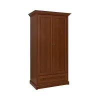 Armario de dos puertas Kent 110 cm con cajón castaño