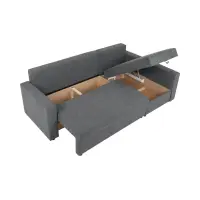 Sofá rinconera universal Przemek IV con función de cama y contenedores gris