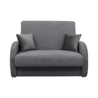 Sofá de dos plazas con función de cama y arcón POLI gris