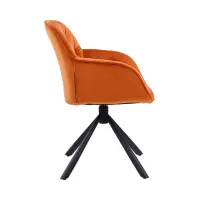 Стул мягкий Eileen поворотный велюровый оранжевый