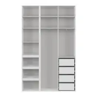 Armario modular Flex 150 cm con puertas y espejo blanco