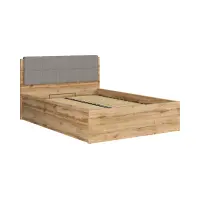 Cama Tetrix 140x200 con somier y contenedor roble wotan