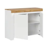 Mueble Holten 106 cm de dos puertas blanco brillo