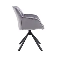 Крісло м'яке Eileen поворотне велюрове сіре