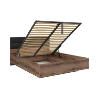 Cama Kassel B1 180x200 con somier y contenedor roble monastery