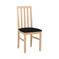 Silla tapizada Ramen negra