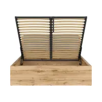 Łóżko Tetrix 160x200 ze stelażem i pojemnikiem dąb wotan