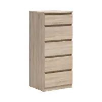 Cómoda Tetrix 50 cm con 5 cajones roble sonoma