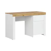 Письмовий стіл Holten 130 см з дверцятами та шухлядою дуб вотан/білий