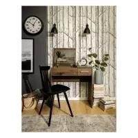 Tocador Nepo Plus 80 cm con cajón, compartimento y espejo roble noble