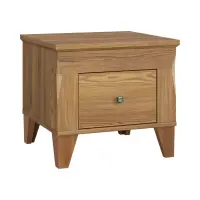 Mesita de noche Bergen 50 cm con cajón alerce sibiu dorado