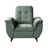 Sillón Doria de terciopelo verde