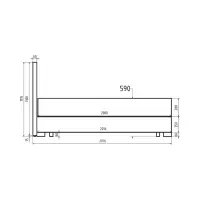 Cama continental Reve 160x200 con arcón negra