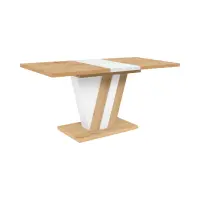 Mesa extensible Zatar 125/170x75 roble artisan/blanco