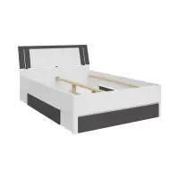 Кровать Saturn 140x200 с 3 ящиками белый/графит