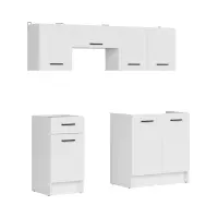 Conjunto de cocina Sara Line 180 cm blanco