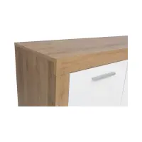 Cómoda Balder 155 cm con 2 puertas y 4 cajones roble riviera/blanco brillo