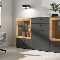 Armario System 64 con 2 puertas grafito