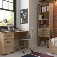 Escritorio Lara 117 cm con puerta y cajón fresno Belarus