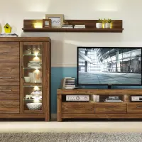 Вітрина Gent 115 см з 2 дверима та 2 шухлядами дуб стірлінг