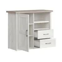 Cómoda Luca Baby 107 cm con puertas y 2 cajones alerce sibiu claro