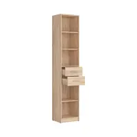 Estantería Nepo Plus 40 cm con 2 cajones y 5 estantes roble sonoma