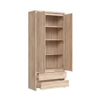 Estantería Kaspian 90 cm con 2 puertas y 2 cajones roble sonoma