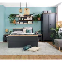 Кровать Hesen 140x200 графит