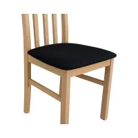 Silla tapizada Ramen negra