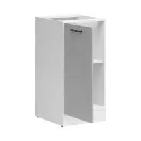 Armario bajo de cocina Junona Line 40 cm izquierdo gris claro brillo